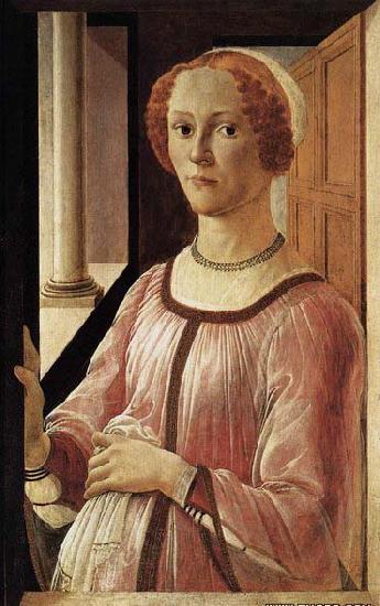 BOTTICELLI, Sandro Portrait of a Lady Sweden oil painting art